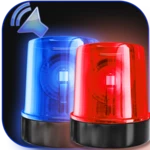 loud police siren police light android application logo